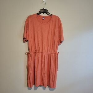 Old Navy Draw String Waist Dress Orange Size XL